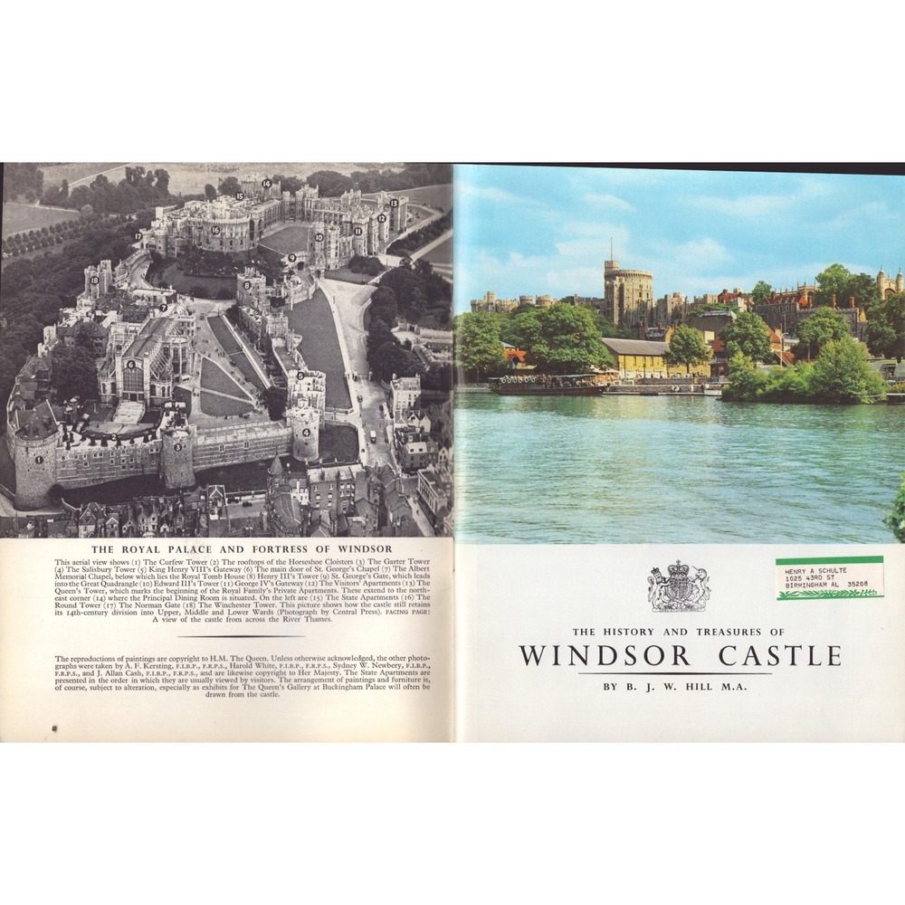 Vintage Windsor Castle History and Treasures Souvenir Guidebook B.J.W. Hill - Picture 3 of 3